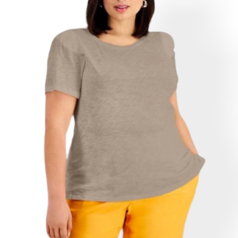 INC International Concepts Puff-Sleeve T-Shirt NWT